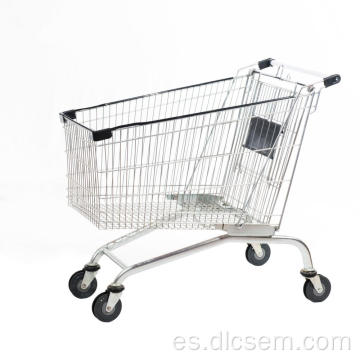 Cómodo carrito de compras de acero